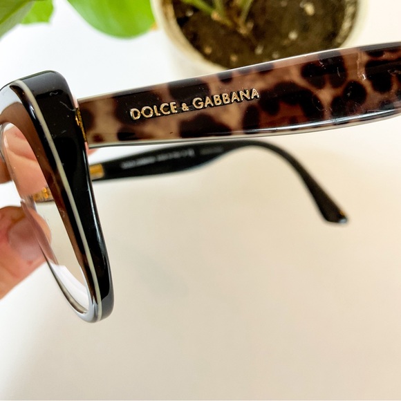 Dolce & Gabbana Accessories - DOLCE & GABBANA Animal Print Framed Glasses - Authentic